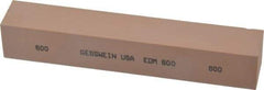 Made in USA - 600 Grit Aluminum Oxide Square Polishing Stone - Super Fine Grade, 1" Wide x 6" Long x 1" Thick - Best Tool & Supply