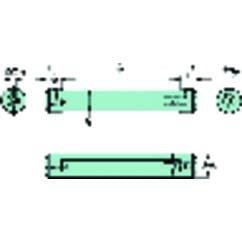 CXS-A22-04-06 Cylindrical Shank With Flat To CoroTurn® XS Double-Ended Adaptor - Best Tool & Supply