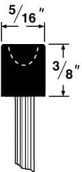 Grier Abrasives - 5/16 x 3/8" Head Diam x Thickness, B134, Cylinder Cup, Aluminum Oxide Mounted Point - Best Tool & Supply