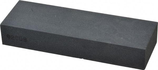 Made in USA - 6" Long x 2" Wide x 5/8" Thick, Silicon Carbide Sharpening Stone - Rectangle, Medium Grade - Best Tool & Supply