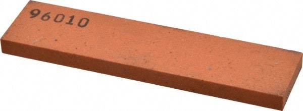 Made in USA - 4" Long x 1" Wide x 1/4" Thick, Aluminum Oxide Sharpening Stone - Rectangle, Fine Grade - Best Tool & Supply