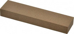 Made in USA - 4" Long x 1" Wide x 1/2" Thick, Aluminum Oxide Sharpening Stone - Rectangle, Medium Grade - Best Tool & Supply