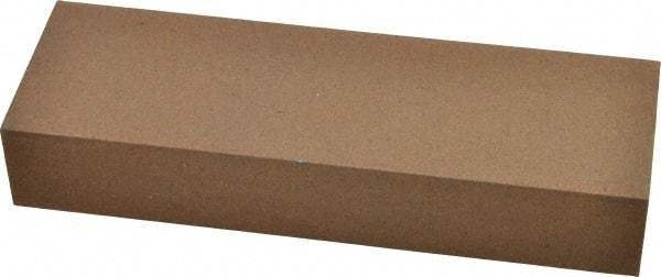 Made in USA - 6" Long x 2" Wide x 1" Thick, Aluminum Oxide Sharpening Stone - Rectangle, Medium Grade - Best Tool & Supply