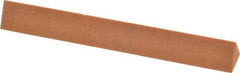 Made in USA - 4" Long x 1/2" Wide x 1/2" Thick, Aluminum Oxide Sharpening Stone - Triangle, Fine Grade - Best Tool & Supply