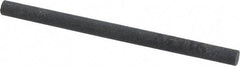 Made in USA - 4" Long x 1/4" Diam x 1/4" Thick, Silicon Carbide Sharpening Stone - Round, Fine Grade - Best Tool & Supply