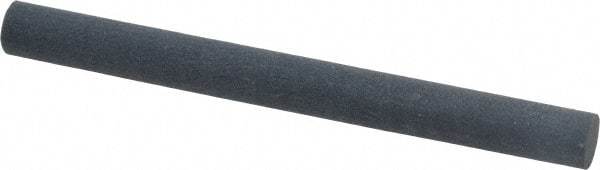 Made in USA - 4" Long x 3/8" Diam x 3/8" Thick, Silicon Carbide Sharpening Stone - Round, Fine Grade - Best Tool & Supply