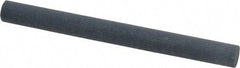 Made in USA - 4" Long x 3/8" Diam x 3/8" Thick, Silicon Carbide Sharpening Stone - Round, Fine Grade - Best Tool & Supply