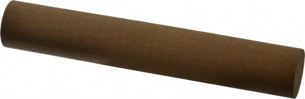 Made in USA - 6" Long x 1" Diam x 1" Thick, Aluminum Oxide Sharpening Stone - Round, Medium Grade - Best Tool & Supply