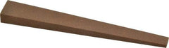 Made in USA - 1/2" Wide x 4" OAL, Aluminum Oxide Sharpening Stone - Flat Tapered, Medium Grade, 220 Grit - Best Tool & Supply