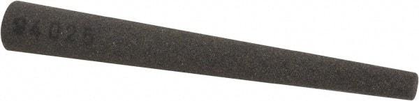 Made in USA - 1/2" Wide x 4" OAL, Aluminum Oxide Sharpening Stone - Round Tapered, Coarse Grade, 120 Grit - Best Tool & Supply