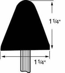 Grier Abrasives - 1-1/4 x 1-1/4" Head Diam x Thickness, A4, Tree, Aluminum Oxide Mounted Point - Best Tool & Supply