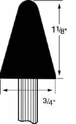 Grier Abrasives - 3/4 x 1-1/8" Head Diam x Thickness, A5, Tree, Aluminum Oxide Mounted Point - Best Tool & Supply