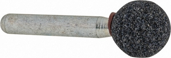 Grier Abrasives - 5/8" Head Diam x 5/8" Thickness, A26, Ball End, Aluminum Oxide Mounted Point - Best Tool & Supply