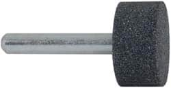 Grier Abrasives - 1 x 1/2" Head Diam x Thickness, W218, Cylinder, Aluminum Oxide Mounted Point - Best Tool & Supply