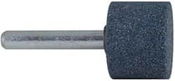 Grier Abrasives - 1 x 3/4" Head Diam x Thickness, W219, Cylinder, Aluminum Oxide Mounted Point - Best Tool & Supply