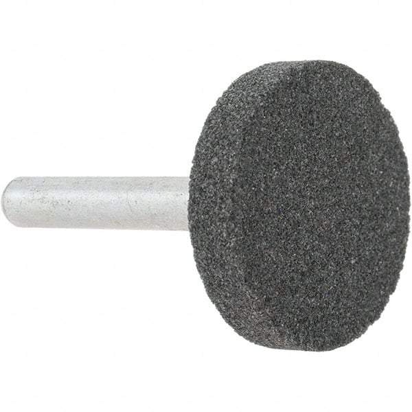 Grier Abrasives - 1-1/4 x 1/4" Head Diam x Thickness, W225, Cylinder, Aluminum Oxide Mounted Point - Best Tool & Supply