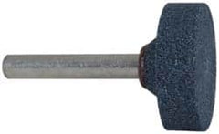 Grier Abrasives - 1-1/4 x 3/8" Head Diam x Thickness, W226, Cylinder, Aluminum Oxide Mounted Point - Best Tool & Supply