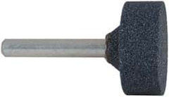 Grier Abrasives - 1-1/4 x 1/2" Head Diam x Thickness, W227, Cylinder, Aluminum Oxide Mounted Point - Best Tool & Supply