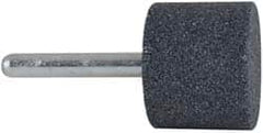 Grier Abrasives - 1-1/4 x 1" Head Diam x Thickness, W229, Cylinder, Aluminum Oxide Mounted Point - Best Tool & Supply