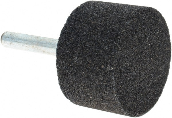 Grier Abrasives - 1-1/2 x 1" Head Diam x Thickness, W237, Cylinder, Aluminum Oxide Mounted Point - Best Tool & Supply