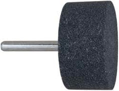 Grier Abrasives - 2 x 1" Head Diam x Thickness, W242, Cylinder, Aluminum Oxide Mounted Point - Best Tool & Supply