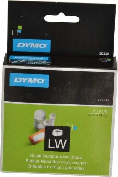 Dymo - 2-1/8" Long, White Die Cut Paper with Semi Perm. Adhesive Thermal Label - For DYMO LabelWriter Printers - Best Tool & Supply