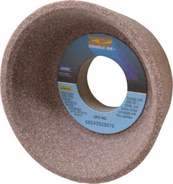 Norton - 4" Diam, 1-1/4" Hole Size, 1-1/2" Overall Thickness, 60 Grit, Type 11 Tool & Cutter Grinding Wheel - Medium Grade, Aluminum Oxide, K Hardness, Vitrified Bond, 5,730 RPM - Best Tool & Supply