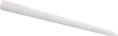 Norton - 3" Long x 1/4" Diam x 1/4" Thick, Novaculite Sharpening Stone - Round Tapered, Ultra Fine Grade - Best Tool & Supply