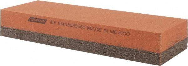 Norton - 6" Long x 2" Wide x 1" Thick, Aluminum Oxide Sharpening Stone - Rectangle, Coarse, Fine Grade - Best Tool & Supply