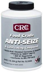 CRC - 16 oz Bottle High Temperature Anti-Seize Lubricant - Aluminum, -65 to 1,800°F, Opaque Off-White, Food Grade, Water Resistant - Best Tool & Supply