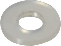 Made in USA - #4 Screw, Grade 6/6 Nylon Standard Flat Washer - 2.92mm ID x 1/4" OD, 0.81mm Thick - Best Tool & Supply