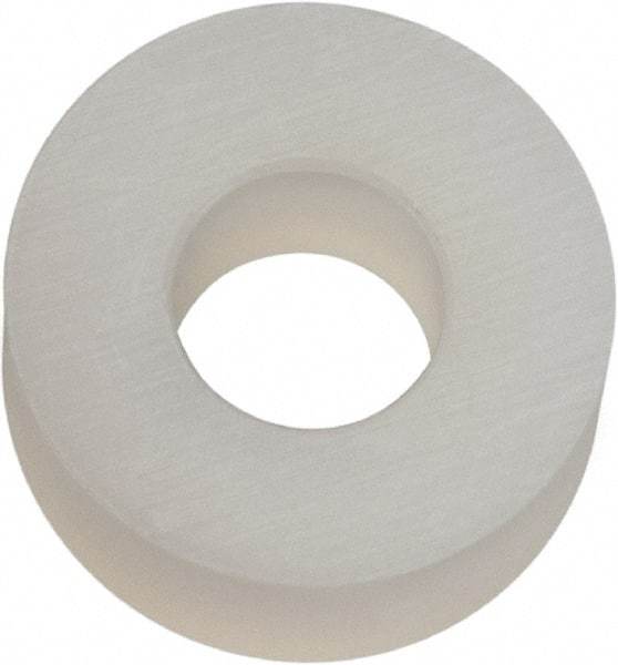 Made in USA - #6 Screw, Grade 6/6 Nylon Standard Flat Washer - 3.56mm ID x 5/16" OD, 3.18mm Thick - Best Tool & Supply