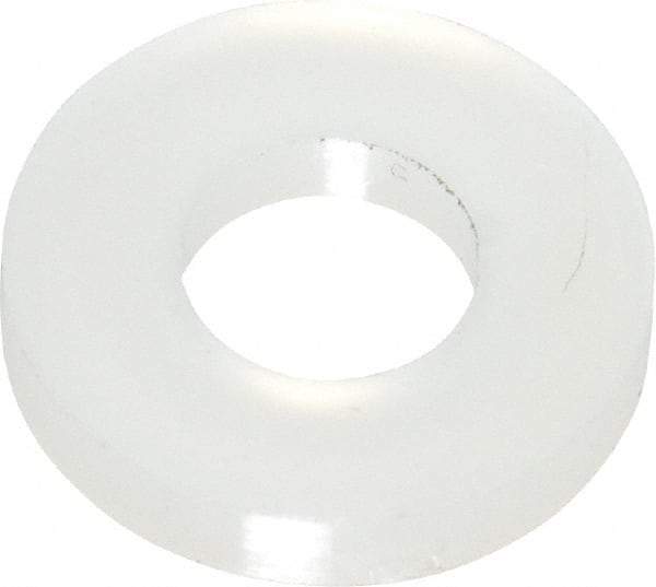 Made in USA - #8 Screw, Grade 6/6 Nylon Standard Flat Washer - 4.34mm ID x 3/8" OD, 1.57mm Thick - Best Tool & Supply