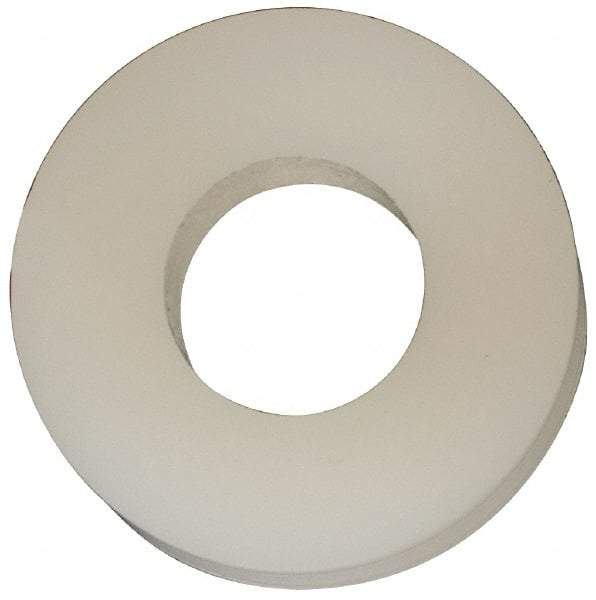 Made in USA - #8 Screw, Grade 6/6 Nylon Standard Flat Washer - 4.34mm ID x 3/8" OD, 2.36mm Thick - Best Tool & Supply