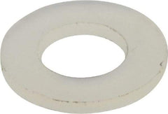 Made in USA - #10 Screw, Grade 6/6 Nylon Standard Flat Washer - 4.93mm ID x 3/8" OD, 0.81mm Thick - Best Tool & Supply