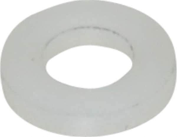 Made in USA - #10 Screw, Grade 6/6 Nylon Standard Flat Washer - 4.93mm ID x 3/8" OD, 1.57mm Thick - Best Tool & Supply