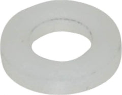 Made in USA - #10 Screw, Grade 6/6 Nylon Standard Flat Washer - 4.93mm ID x 3/8" OD, 1.57mm Thick - Best Tool & Supply