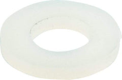 Made in USA - 1/4" Screw, Grade 6/6 Nylon Standard Flat Washer - 6.53mm ID x 1/2" OD, 1.57mm Thick - Best Tool & Supply