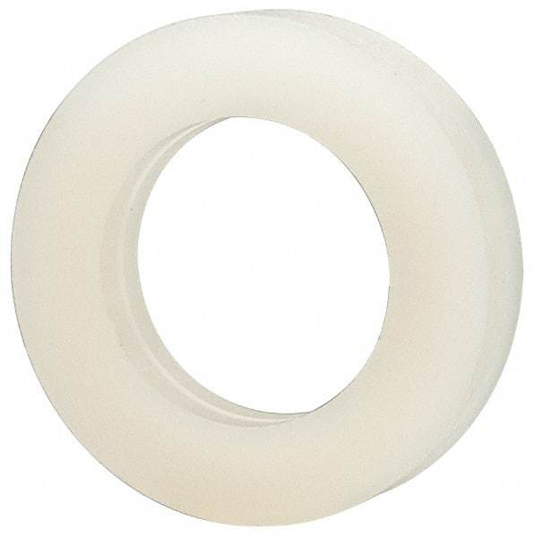 Made in USA - 3/8" Screw, Grade 6/6 Nylon Standard Flat Washer - 9.65mm ID x 5/8" OD, 3.18mm Thick - Best Tool & Supply