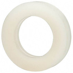 Made in USA - 3/8" Screw, Grade 6/6 Nylon Standard Flat Washer - 9.65mm ID x 5/8" OD, 3.18mm Thick - Best Tool & Supply