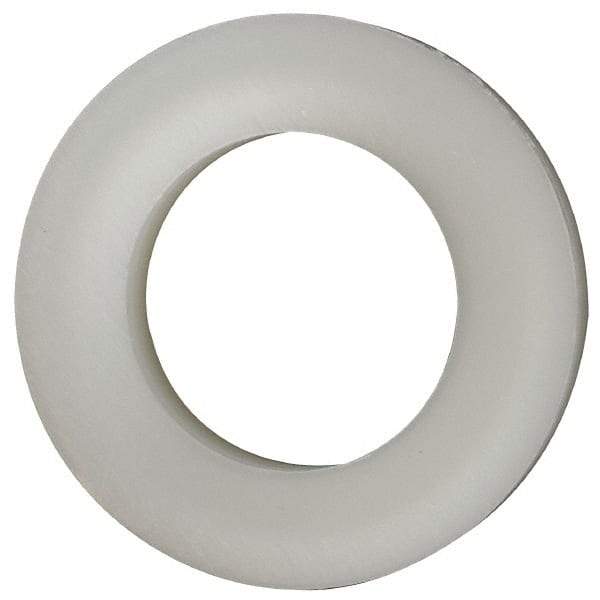 Made in USA - 7/16" Screw, Grade 6/6 Nylon Standard Flat Washer - 11.25mm ID x 3/4" OD, 3.18mm Thick - Best Tool & Supply