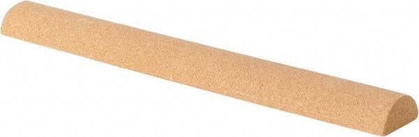 Value Collection - Half Round, Aluminum Oxide, Toolroom Finishing Stick - 4" Long x 1/2" Wide, Fine Grade - Best Tool & Supply