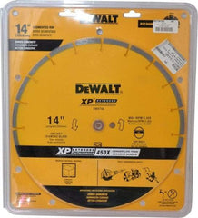 DeWALT - 14" Diam, 1" Arbor Hole Diam, Wet & Dry Cut Saw Blade - Diamond-Tipped, Standard Round Arbor - Best Tool & Supply