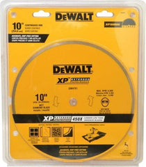 DeWALT - 10" Diam, 5/8" Arbor Hole Diam, Wet & Dry Cut Saw Blade - Diamond-Tipped, Standard Round Arbor - Best Tool & Supply