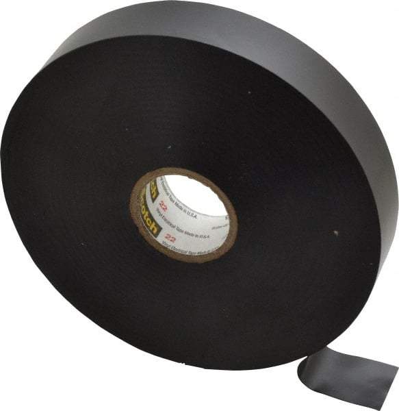 3M - 3/4" x 110', Black Vinyl Electrical Tape - Series 22, 10 mil Thick, 20 Lb./Inch Tensile Strength - Best Tool & Supply