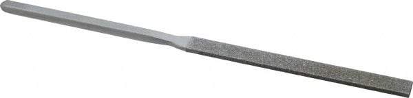 Strauss - 8-1/2" OAL Coarse Equalling Needle Diamond File - 7/16" Wide x 7/64" Thick, 4-3/8 LOC, 181 Grit - Best Tool & Supply