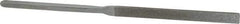 Strauss - 8-1/2" OAL Medium Equalling Needle Diamond File - 7/16" Wide x 7/64" Thick, 4-3/8 LOC, 126 Grit - Best Tool & Supply