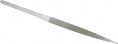 Strauss - 8-1/2" OAL Coarse Three Square Needle Diamond File - 3/8" Wide x 3/8" Thick, 4-3/8 LOC, 181 Grit - Best Tool & Supply