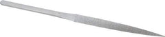 Strauss - 8-1/2" OAL Medium Three Square Needle Diamond File - 3/8" Wide x 3/8" Thick, 4-3/8 LOC, 126 Grit - Best Tool & Supply