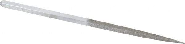 Strauss - 8-1/2" OAL Medium Square Needle Diamond File - 1/4" Wide x 1/4" Thick, 4-3/8 LOC, 126 Grit - Best Tool & Supply